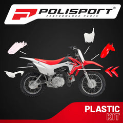Polisport Motocross (MX) Replica Plastic Kit for Honda CRF 110F (2013-18) Dirt Bike – OEM Quality, Durable, Flexible & Perfect Fit – Red/White