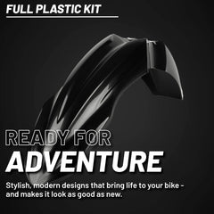 Polisport Motocross (MX) Replica Plastic Kit for Kawasaki KX 250F (2013-16) Dirt Bike – OEM Quality, Durable, Flexible & Perfect Fit – Black