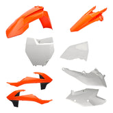 Polisport Motocross (MX) Replica Plastic Kit for KTM XC/XC-F (2016-18) Dirt Bike – OEM Quality, Durable, Flexible & Perfect Fit – Orange/White
