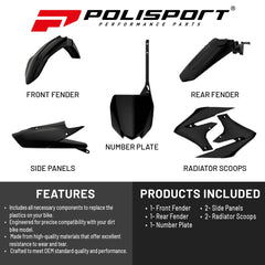 Polisport Motocross (MX) Replica Plastic Kit for Yamaha YZ 450F (2018-22) Dirt Bike