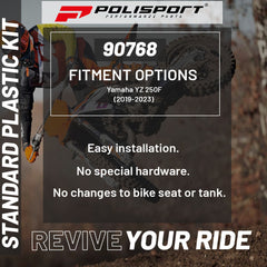 Polisport Motocross (MX) Replica Plastic Kit for Yamaha YZ 450F (2018-22) Dirt Bike