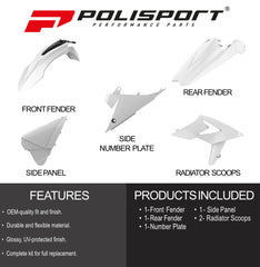 Polisport Motocross (MX) Replica Plastic Enduro Kit for Beta RR 2T/4T (2018-19) Dirt Bike