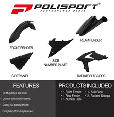 Polisport Motocross (MX) Replica Plastic Enduro Kit for Beta RR 2T/4T (2018-19) Dirt Bike
