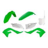 Polisport Motocross (MX) Replica Plastic Kit for Kawasaki KX 250F (2019-24) Dirt Bike – OEM Quality, Durable, Flexible & Perfect Fit – Green/White