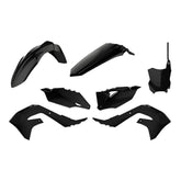 Polisport Motocross (MX) Replica Plastic Kit for Kawasaki KX 250F (2019-24) Dirt Bike – OEM Quality, Durable, Flexible & Perfect Fit – Black