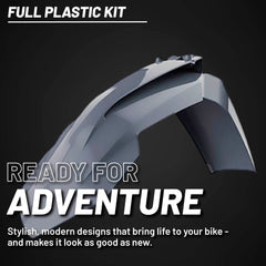 Polisport Motocross (MX) Replica Plastic Kit for KTM SX/SX-F XC/XC-F (2016-18) Dirt Bike – OEM Quality, Durable, Flexible & Perfect Fit – Nardo Gray