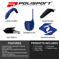 Polisport Motocross (MX) Replica Plastic Kit for Yamaha YZ 250F (2019-23) Dirt Bike
