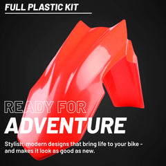 Polisport Motocross (MX) Replica Plastic Kit for Honda CRF 450R (2013-16) Dirt Bike – OEM Quality, Durable, Flexible & Perfect Fit – Red/Black