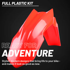 Polisport Motocross (MX) Replica Plastic Kit for Honda CRF 450R (2017-20) Dirt Bike – OEM Quality, Durable, Flexible & Perfect Fit – Red/Black