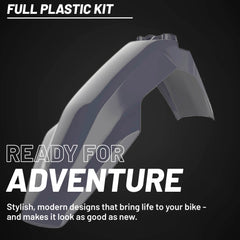 Polisport Motocross (MX) Replica Plastic Kit for Husqvarna TC & FC (2019–2022) Dirt Bike – OEM Quality, Durable, Flexible & Perfect Fit – Nardo Grey