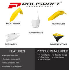 Polisport Motocross (MX) Restyling Kit for Suzuki RM 125/250 (2001-08) Dirt Bike