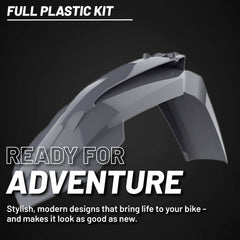 Polisport Motocross (MX) Replica Plastic Kit for KTM EXC/EXC-F & XC-W/XCF-W (2017–2019) Dirt Bike – OEM Quality, Durable, Flexible & Perfect Fit – Nardo Grey