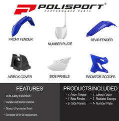 Polisport Motocross (MX) Restyling Kit for Yamaha YZ 125/250 (2002-2021) Dirt Bike