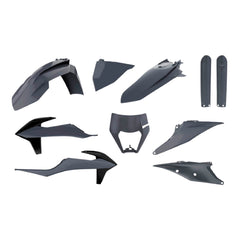 Polisport Motocross (MX) Replica Plastic Kit for KTM EXC/EXC-F/XC-W/XCF-W (2020-2023) Dirt Bike – OEM Quality, Durable, Flexible & Perfect Fit – Nardo Gray