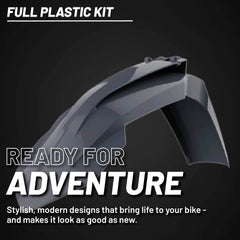 Polisport Motocross (MX) Replica Plastic Kit for KTM EXC/EXC-F/XC-W/XCF-W (2020-2023) Dirt Bike – OEM Quality, Durable, Flexible & Perfect Fit – Nardo Gray