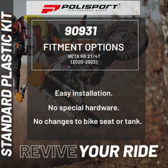 Polisport Motocross (MX) Replica Plastic Enduro Kit for Beta RR 2T/4T (2020-22) Dirt Bike