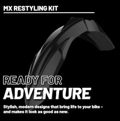 Polisport Motocross (MX) Restyling Kit for Kawasaki KX 125/250 (2003-2008) Dirt Bike – OEM Quality, Durable, Flexible & Perfect Fit – Black