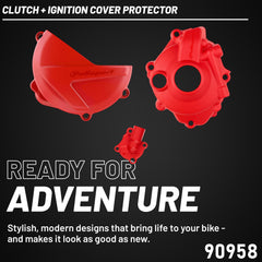 Polisport Clutch & Ignition Cover Protector Kit For Honda CRF250R (2018-2024)