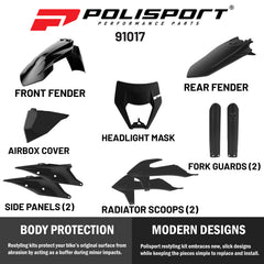 Polisport Motocross (MX) Replica Plastic Enduro Kit for KTM EXC/EXC-F/XC-W/XCF-W (2020-2023) Dirt Bike