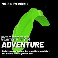 Polisport Motocross (MX) Restyling Kit for Kawasaki KX 450F (2019-23) Dirt Bike – OEM Quality, Durable, Flexible & Perfect Fit – Green