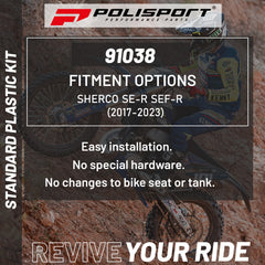 Polisport Motocross (MX) Replica Plastic Enduro Kit for Sherco SE(R)/SEF(R) (2017-23) Dirt Bike