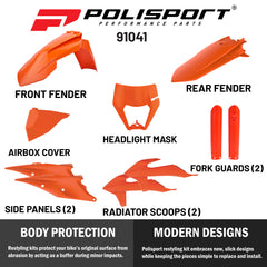 Polisport Motocross (MX) Replica Plastic Enduro Kit for KTM EXC/EXC-F/XC-W/XCF-W (2020-2023) Dirt Bike