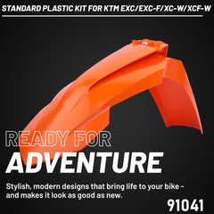 Polisport Motocross (MX) Replica Plastic Enduro Kit for KTM EXC/EXC-F/XC-W/XCF-W (2020-2023) Dirt Bike