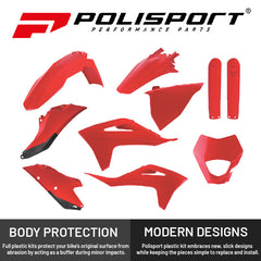 Polisport Motocross (MX) Replica Plastic Kit for GasGas EX/EX-F (2022-23) Dirt Bike – OEM Quality, Durable, Flexible & Perfect Fit – Red