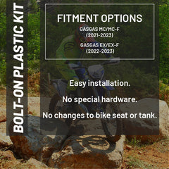 Polisport Motocross (MX) Replica Plastic Kit for GasGas EX/EX-F (2022-23) Dirt Bike – OEM Quality, Durable, Flexible & Perfect Fit – Red