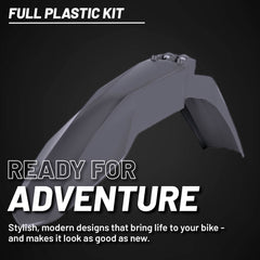 Polisport Motocross (MX) Replica Plastic Kit for GASGAS EC/EC-F 250 &EC/EC-F 300 (2021–2022) Dirt Bike – OEM Quality, Durable, Flexible & Perfect Fit – Nardo Grey