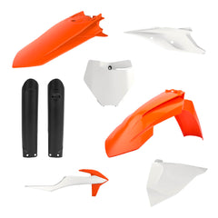Polisport Motocross (MX) Replica Plastic Kit for KTM XC/XC-F (2019-22) Dirt Bike – OEM Quality, Durable, Flexible & Perfect Fit – Orange/White/Black