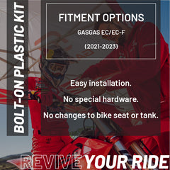 Polisport Motocross (MX) Replica Plastic Enduro Kit for GasGas EC/EC-F (2021-23) Dirt Bike – OEM Quality, Durable, Flexible & Perfect Fit – Red