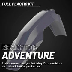 Polisport Motocross (MX) Replica Plastic Kit for Husqvarna TE & FE (2020–2023) Dirt Bike – OEM Quality, Durable, Flexible & Perfect Fit – Nardo Grey