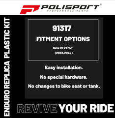 Polisport Motocross (MX) Replica Plastic Enduro Kit for Beta RR 2T/4T (2023-24) Dirt Bike