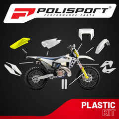 Polisport Motocross (MX) Replica Plastic Kit for Husqvarna TE/FE (2020-23) Dirt Bike – OEM Quality, Durable, Flexible & Perfect Fit – White/Yellow