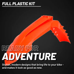 Polisport Motocross (MX) Replica Plastic Kit for KTM SX/SX-F & XC/XC-F (2023–2024) Dirt Bike – OEM Quality, Durable, Flexible & Perfect Fit – Orange