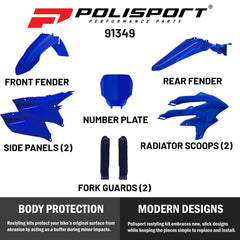 Polisport Motocross (MX) Replica Plastic Kit for Yamaha YZ450F (2023-2024) Dirt Bike