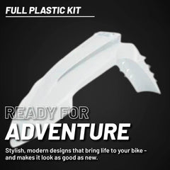 Polisport Motocross (MX) Replica Plastic Kit for KTM EXC/EXC (2024-25) Dirt Bike – OEM Quality, Durable, Flexible & Perfect Fit – White