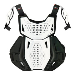 Atlas Charger Youth White + Shoulders A1040-00-000 - CE Stoneshield Certified Youth Neck Brace with Adjustable Shoulder Pads, Lightweight Impact-Resistant Protection for Motocross, BMX, and Extreme Sports