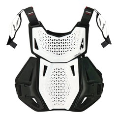 Atlas Charger Youth White + Shoulders A1040-00-000 - CE Stoneshield Certified Youth Neck Brace with Adjustable Shoulder Pads, Lightweight Impact-Resistant Protection for Motocross, BMX, and Extreme Sports