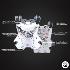 Atlas Defender CPC-00-010 CE Stoneshield Adult Chest Protector, Adjustable Foam/Plastic Construction, Digital Arctic Design, Secure Velcro Closure System, One Size Fits Most