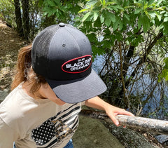 Black Rain Ordnance Black Outdoor Snapback Hat w/ Oval Logo Patch & Mesh Back