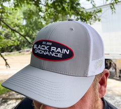 Black Rain Ordnance Grey Outdoor Snapback Hat w/ Round Oval Patch & Mesh Back