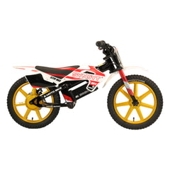 SYNDYT SYR 160 16" Electric Balance Bike for Kids Ages 5-8, 36V 10Ah Battery, 350W Motor, 5/10/16 MPH Speed Settings, Rear Disc Brake, MX-Style Foot Pegs, 16" Alloy Wheels, Red/White