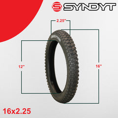 Syndyt SYR 160 16” x 2.25” Off-Road BMX Bicycle Tire, Directional Tread, Compatible with SYR 160 16
