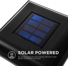 Home Zone Security Decorative Outdoor Solar Post Lights Black No Wiring 2 Pack