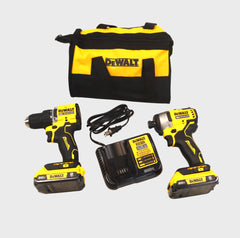 DEWALT DCK225D2 ATOMIC 20V MAX Brushless Compact Drill/Driver & Impact Driver Combo Kit with (2) 2.0Ah Batteries, Charger & Bag