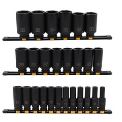 DEWALT DWMT19242 26-Piece 1/2" Drive Impact Deep Socket Set - Professional Grade Chrome Vanadium Steel Sockets