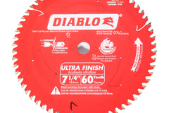 Diablo D0760A 7-1/4" x 60-Teeth Ultra Finish Carbide Saw Blade for Wood