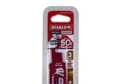 Diablo DS0906CWS3 9" 5/7 TPI Demo Demon Carbide Teeth Reciprocating Saw Blades for Nail-Embedded Wood (3 Pack)